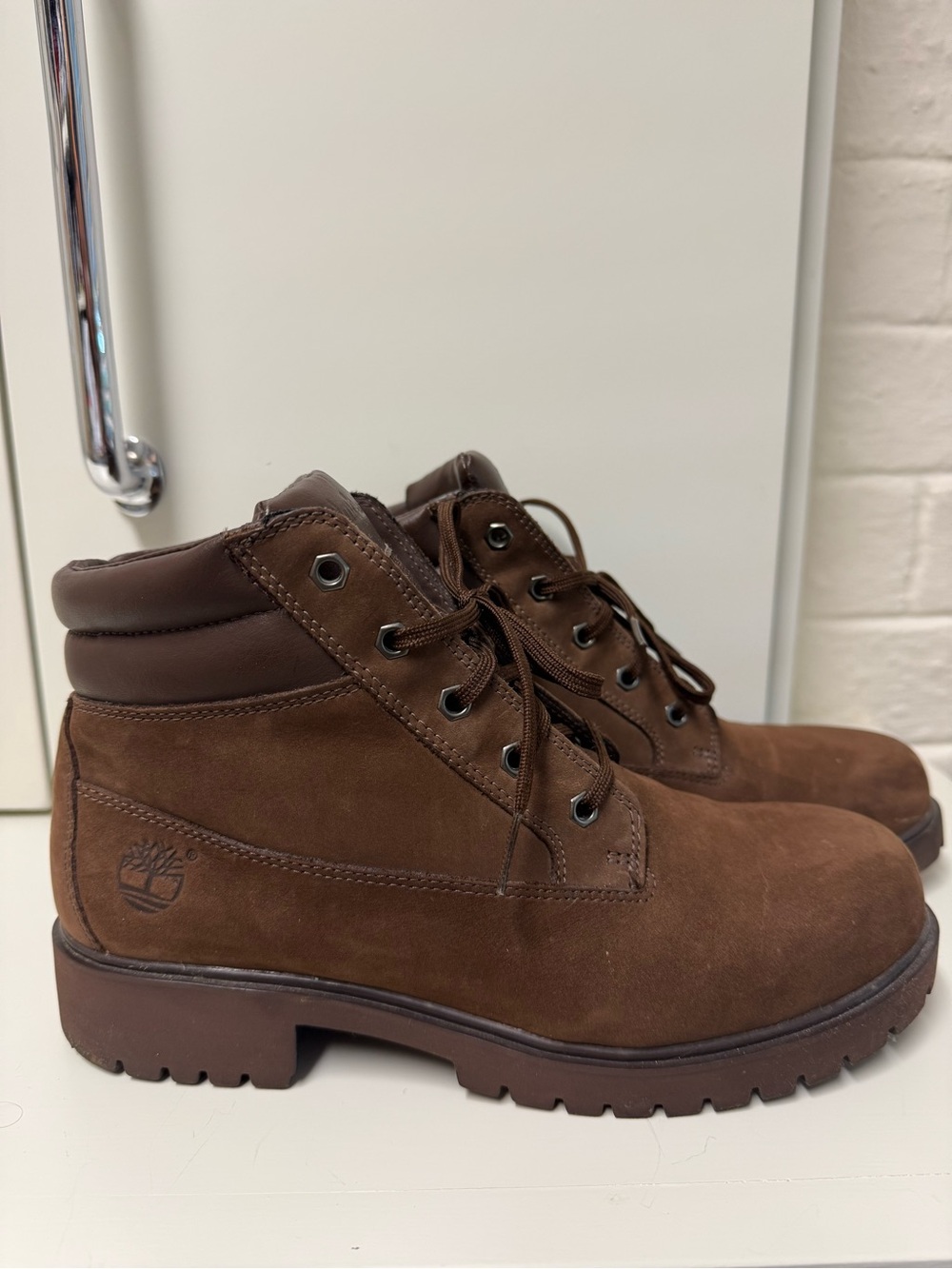 Timberland Brown Suede Lace-Up Ankle Boots - Picture 2 of 5
